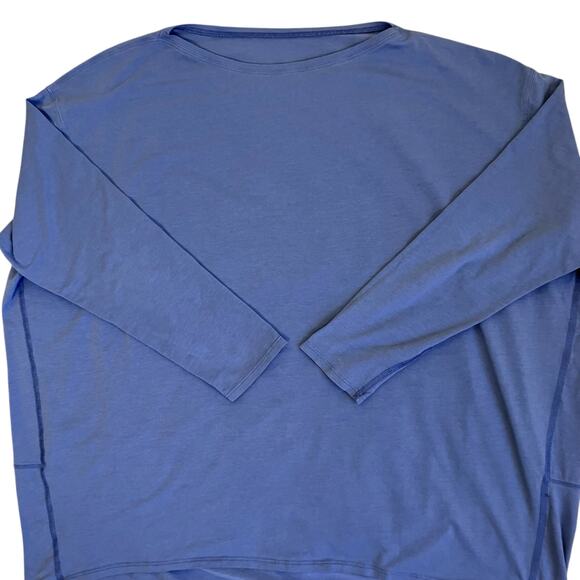Lululemon Womens Back In Action Long Sleeve Top Blue Sz 16 - Picture 11 of 16